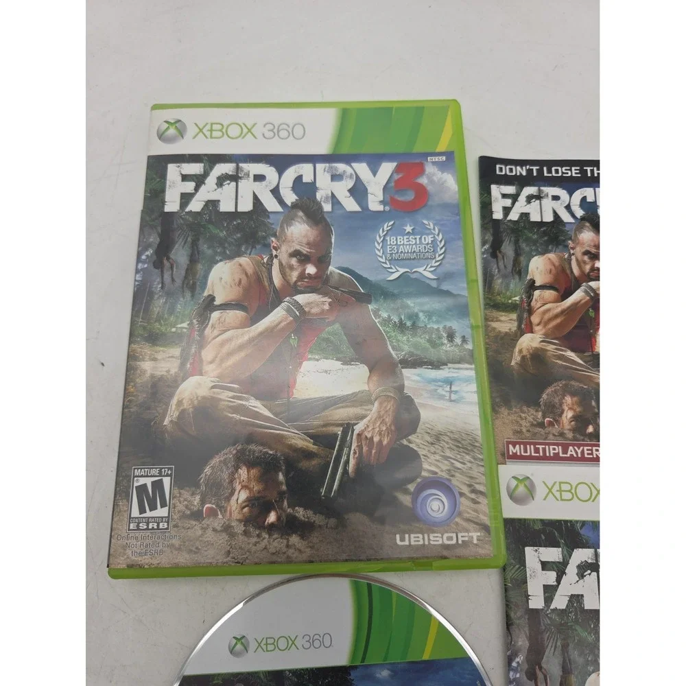 Far Cry 3 (Microsoft Xbox 360, 2012) CIB W/manual - Tested - Very Good